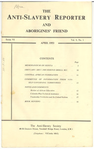 Anti-Slavery reporter and Aborigines' friend volume 9, number 1