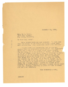 Letter from W. E. B. Du Bois to Mrs. M. B. Berry