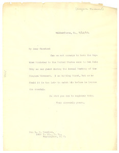 Letter from W. E. B. Du Bois to L. M. Hershaw