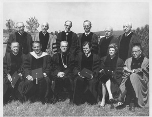 John W. Lederle with honorary degree recipients