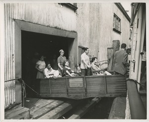 Wheelchair users boarding the boat