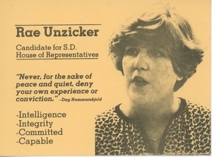 Rae Unzicker candidate card