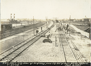 Dorchester Rapid Transit section 1. South view of right of way from south end of Savin Hill Station platform