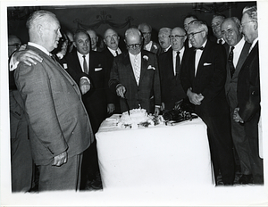 Harry J. Blake and a group of unidentified men