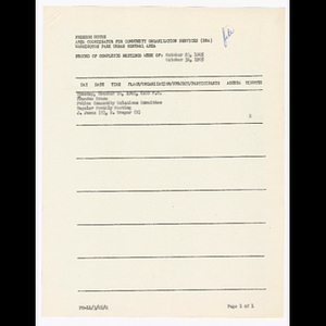 Minutes and attendance list for Police-Community Relations Committee meeting on October 26, 1965