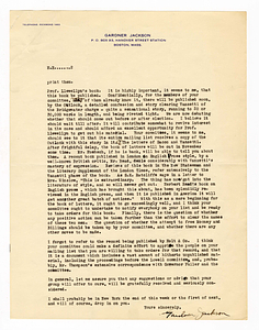 Letter from Gardner Jackson to Hollace Ransdell, October 1, 1928