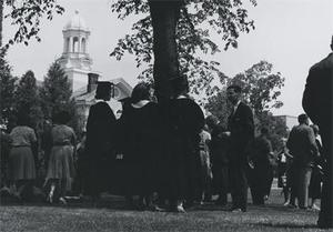 Prentice and Hoffman during graduation ceremony 1964.