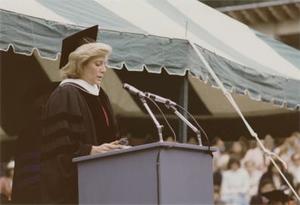 Lesley Stahl W'1963 Speaks at the 1982 Commencement.