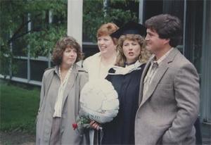 Graduate with her Family.