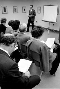 Joseph W. Gluhman Lecturing in the Gallery