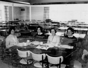 Students in Chase Dining Hall.