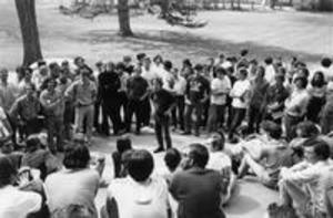 Circle of student strikers, 1970