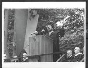 Preston Washington speaking at Williams College Commencement, 1970
