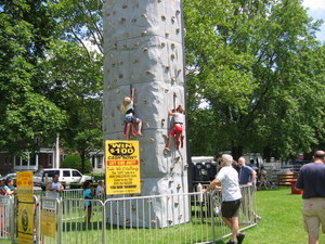 Climbing wall at Taste of Amherst