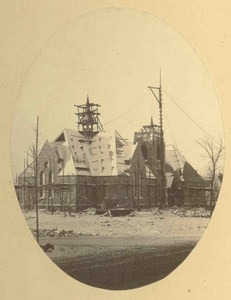 Construction of First Congregational Church in Amherst