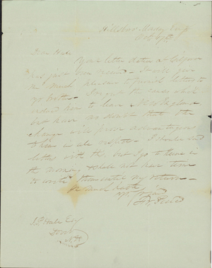 Letter from Franklin Pierce to John Parker Hale, 1836 October 17