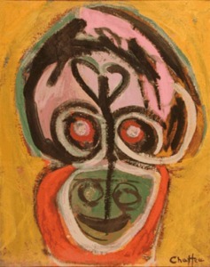 "Untitled (African mask)", c. 1935-'36., by Oliver Chaffee (1881-1944)