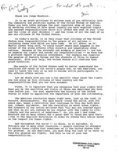 Remarks by John Joseph Moakley to refugees welcoming them to the U.S. political system and community, 5 September 1990