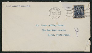 Envelope, November 27, 1907, Theodore Roosevelt to James Jeffrey Roche