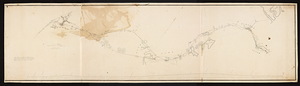 Plan, profile and report of a railroad from Boston & Maine extension at Malden through Saugus, Lynn and Danvers to Salem.