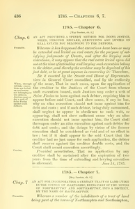 1785 Chap. 0007 An Act For Incorporating A Certain Tract Of Land Lying In The County Of Hampshire, Being Part Of The Towns Of Northampton And Southampton, Into A District, By The Name Of Easthampton.