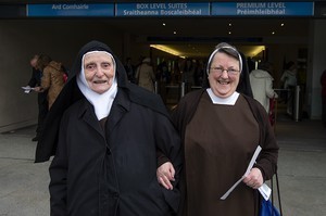 Different groups of nuns from all over the world arriving for the celebrations at the 2012 50th Eucharistic Congress, Final Day Ceremony, 17th June, at Croke Park GAA Stadium, Dublin