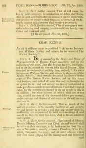 1808 Chap. 0037. An Act In Addition To An Act Entitled "An Act To Incorporate William Starkey And Others, By The Name Of The Marine Society."