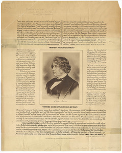 [Charles Sumner, heliotype and excerpts from speeches]
