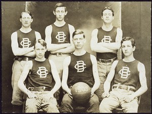 Photo of the first Boston College basketball team