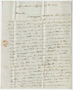 Edward Hitchcock letter to Benjamin Silliman, 1840 April 26