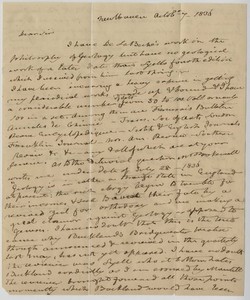 Benjamin Silliman letter to Edward Hitchcock, 1836 October 7