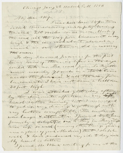 Edward Hitchcock letter to Orra White Hitchcock, 1856 January 2