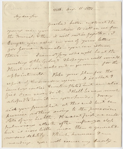 Benjamin Silliman letter to Edward Hitchcock, 1821 August 11