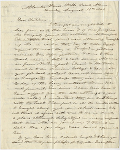 Edward Hitchcock and Orra White Hitchcock letter to the Hitchcock children, 1848 August 18