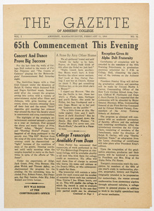 The gazette of Amherst College, 1944 February 11