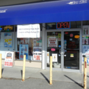 Free Water for Pride March. Pop’s Package Store
