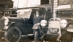 Arthur J. Gaudet, chauffeur for Mr. William Biddle, Biddle and Smart auto body manufacturer