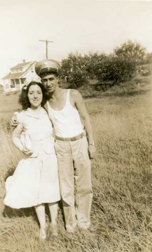 Dad and Mom--on Grandpa's farm 1941