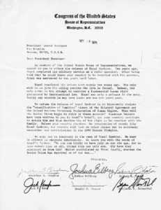 Letter to President Leonid Brezhnev