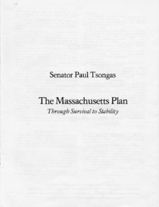 Congressional Record: Massachusetts plan, through survival to stability