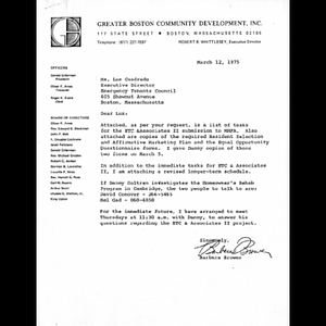 Letter to Luz E. Cuadrado from Barbara Brower.
