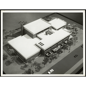 Architectural model (aerial rear view) of the Roxbury Boy's Club produced by The Architects Collaborative, Inc