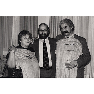 School of Law Professor Stephen Subrin, center, with two other professors