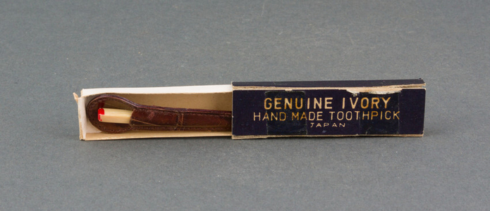 Ivory Toothpick with Leather Sheath in Box