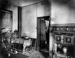 Interior view of the William Solomon House, kitchen, 3 Autumn St., Roxbury, Mass., ca. 1880