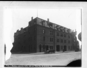Boston Cab Company's building corner of Massachusetts Avenue and Newbury Street