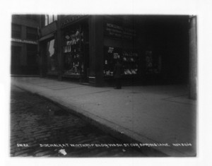 Sidewalk at Winthrop Building 278 Washington St. corner Spring Lane, sec.5, Boston, Mass., November 20, 1904