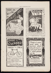 Advertisements for bicycles, multiple locations, March 1896