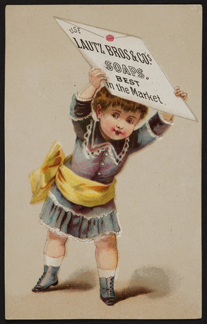 Trade card for Lautz Bros. & Co.'s Soaps, location unknown, ca.1880