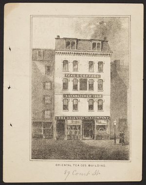 Oriental Tea Company, teas & coffees, 89 Court Street, Boston, Mass., undated